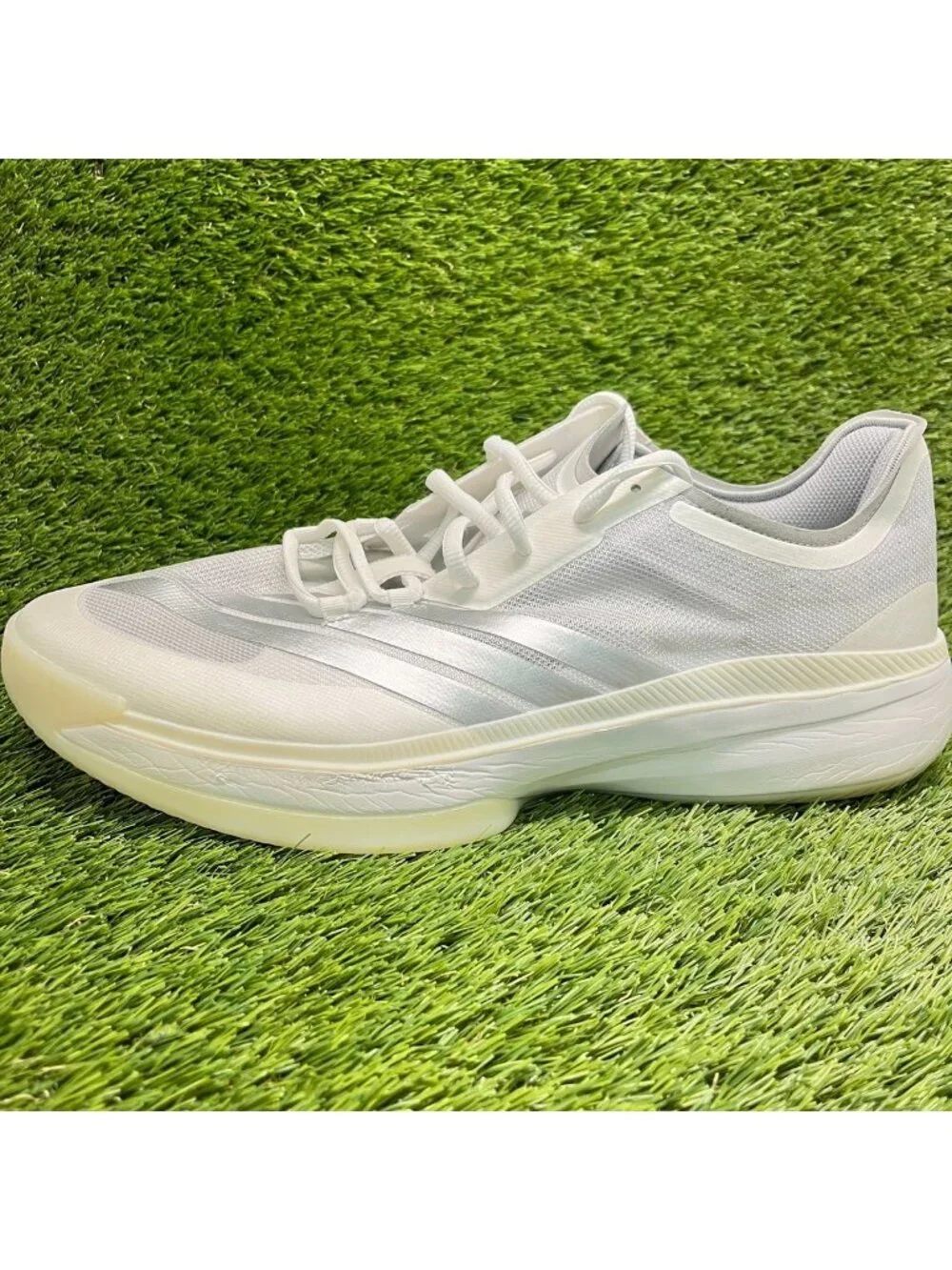 Adidas Adizero Select 3.0 Mens Size 15 White Silver Running Shoes Sneakers